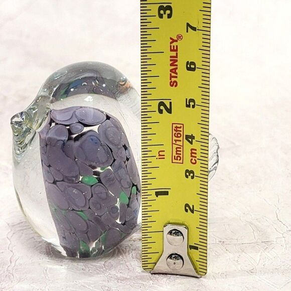 Vtg Purple - 2.5" - Art Glass Bird Figurine Paperweight  hand blown Decor - Picture 3 of 8